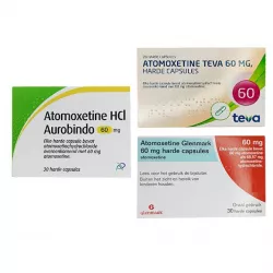 Атомоксетин 60 мг Европа :: Аналог Когниттера :: Glenmark / Teva капс. №28 фото